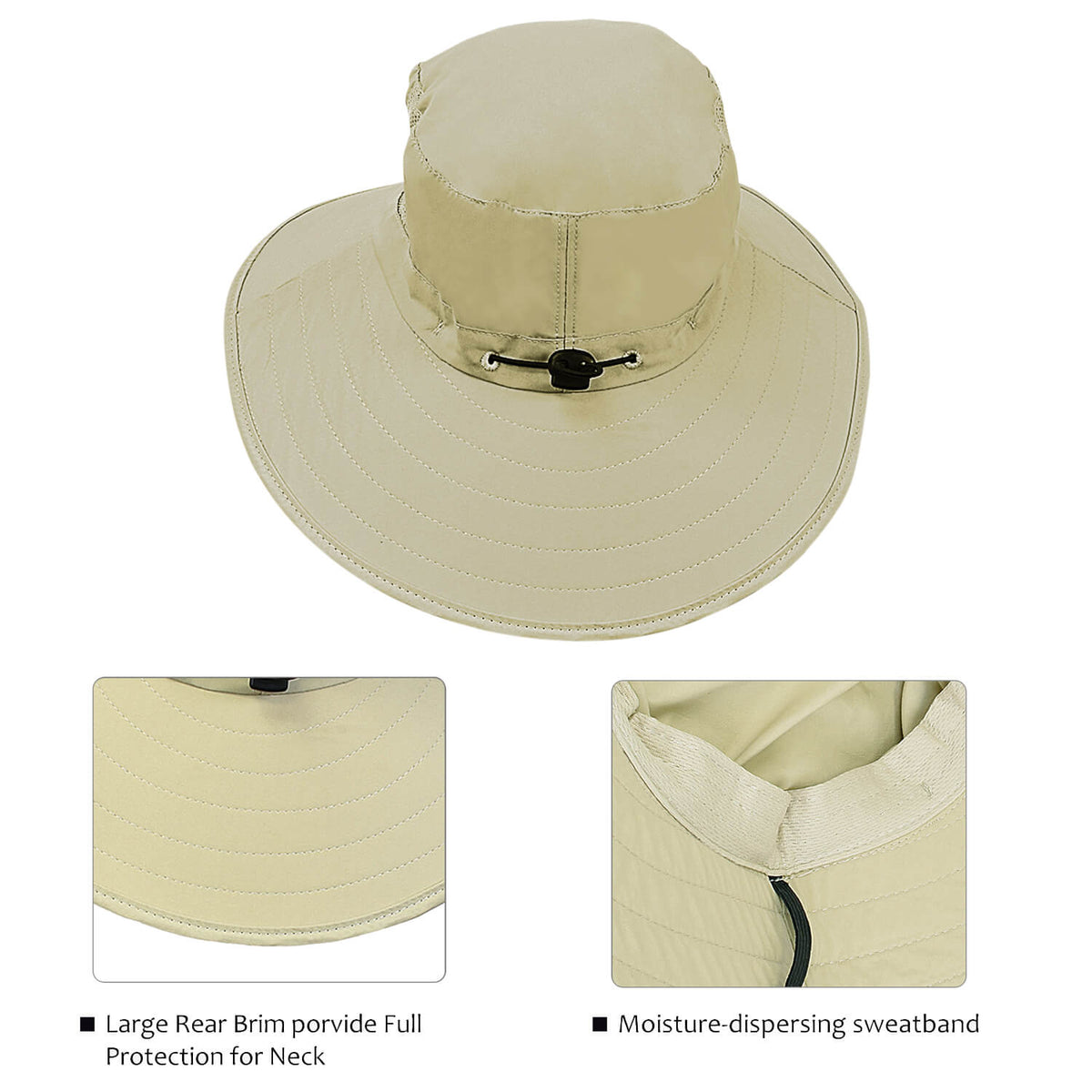 Solaris Outdoor Wide Brim Sun Hats Blocking UV Protection Cap UPF 50+ Foldable Mesh Net for Finishing, Hiking, Camping newarr