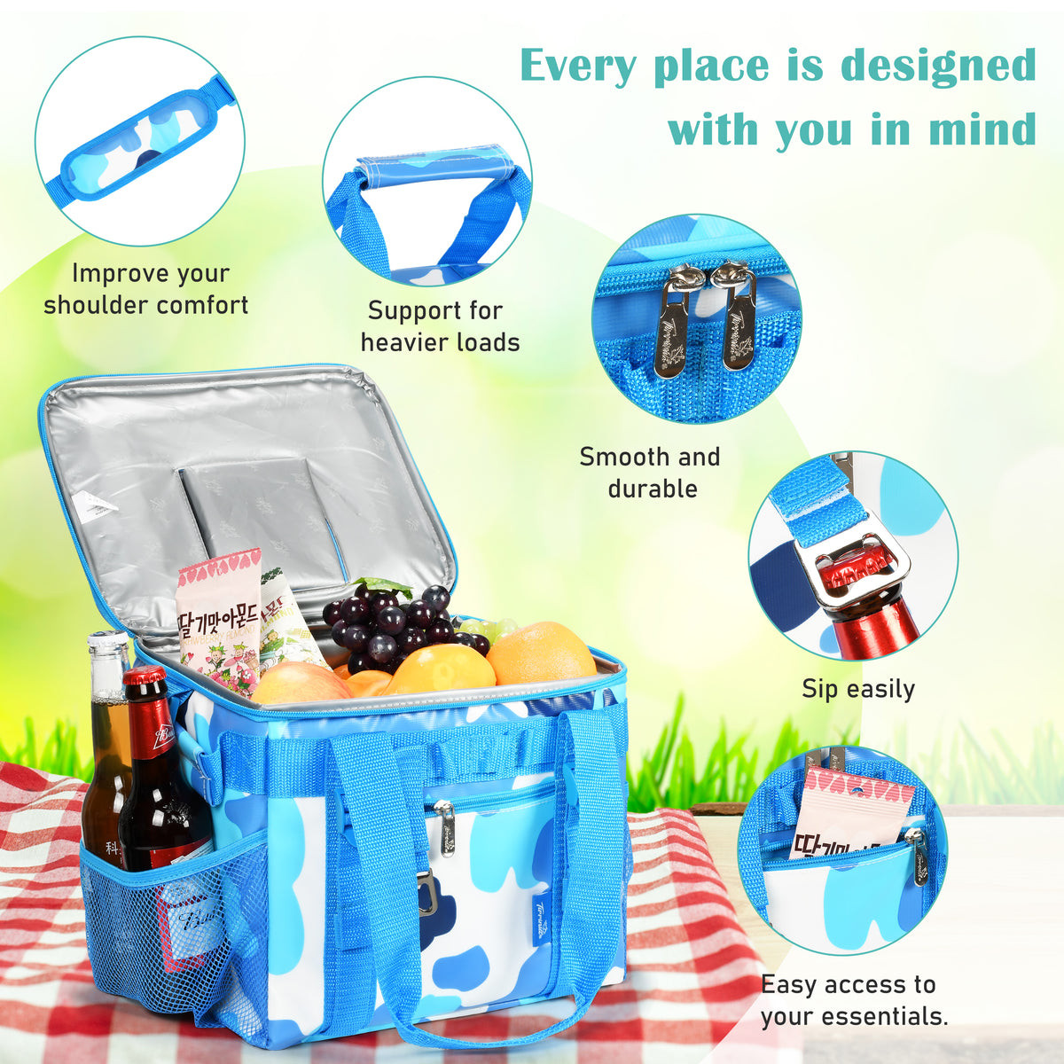 Tirrinia Quick-Access Cooler Bag with Velcro Top product image 12