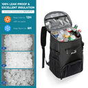 Tirrinia Cooler Backpack Insulated Leakproof, 20L Backpack Cooler Holds 33 Cans, Lightweight Soft Cooler Bag with Bottle Opener for Beach, Picnic, Camping, Hiking, Travel