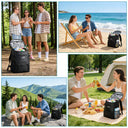 Tirrinia Cooler Backpack Insulated Leakproof, 20L Backpack Cooler Holds 33 Cans, Lightweight Soft Cooler Bag with Bottle Opener for Beach, Picnic, Camping, Hiking, Travel
