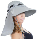 Tirrinia Women UPF50+ Sun Hat with Floral Ribbon