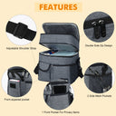 Tirrinia Large Double-Layer Insulated Lunch Bag with Pocket side view