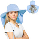 Tirrinia Women's Floral Ribbon Hat for Summer front view