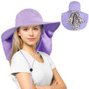 Tirrinia Women's Floral Ribbon Hat for Summer back view