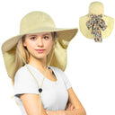 Tirrinia Women's Floral Ribbon Hat for Summer detail view