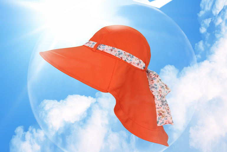 Tirrinia Women UPF50+ Sun Hat with Floral Ribbon