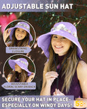Tirrinia Women UPF50+ Sun Hat with Floral Ribbon