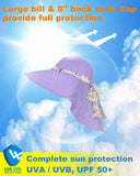 Tirrinia Women UPF50+ Sun Hat with Floral Ribbon