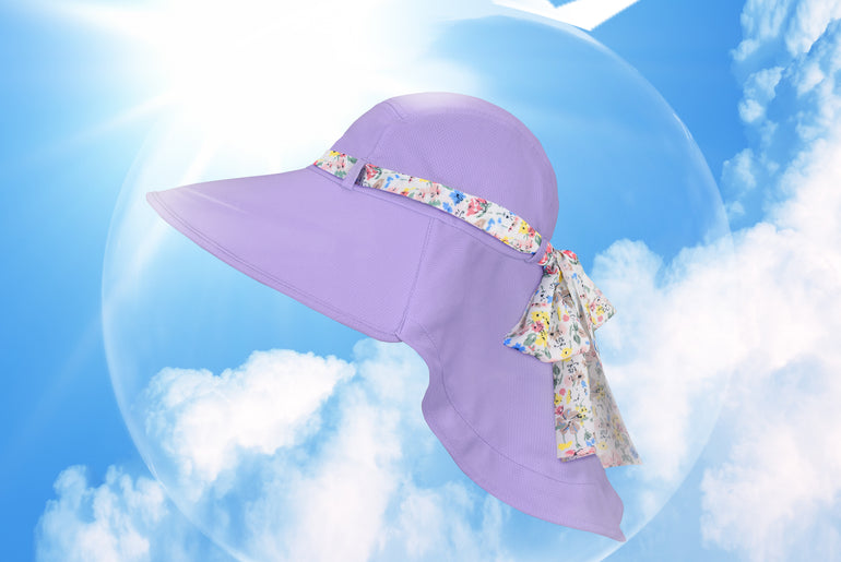 Tirrinia Women UPF50+ Sun Hat with Floral Ribbon