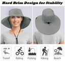 Solaris Outdoor Wide Brim Sun Hats Blocking UV Protection Cap UPF 50+ Foldable Mesh Net for Finishing, Hiking, Camping newarr