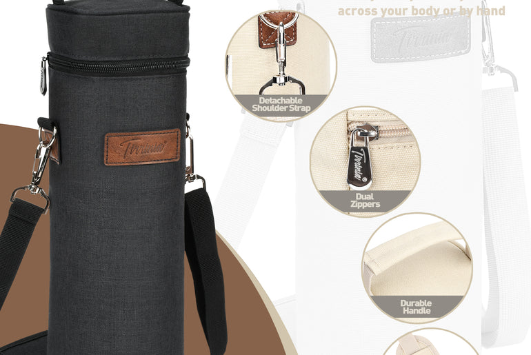 Tirrinia Single Portable Wine Tote Bag for BYOB Restaurants