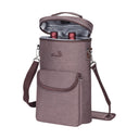 Tirrinia 2 Bottle Wine Gift Tote Carrier with Pocket back view