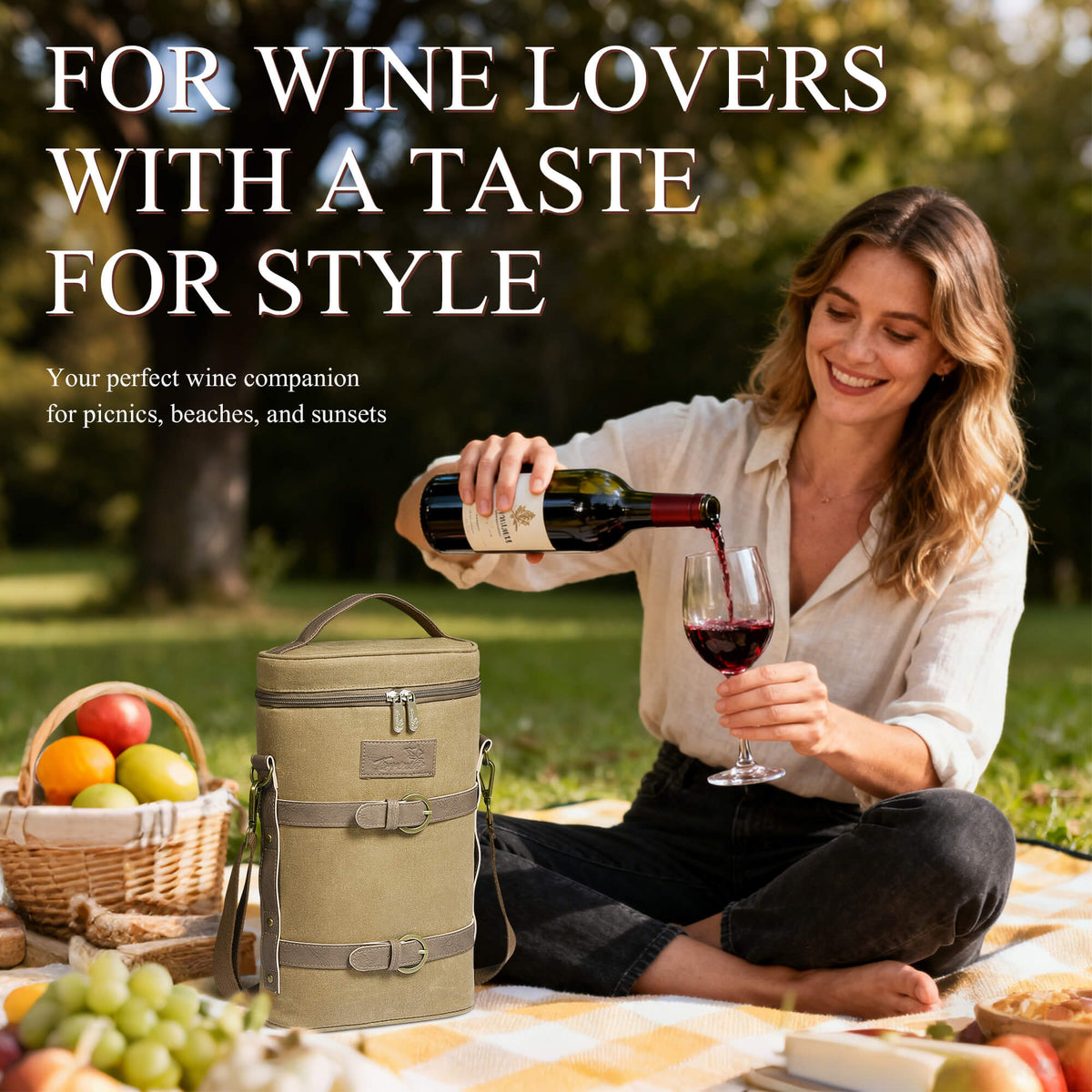 Tirrinia Vintage Canvas 2-Bottle Wine Tote — Rugged Style for Every Gathering product image 5