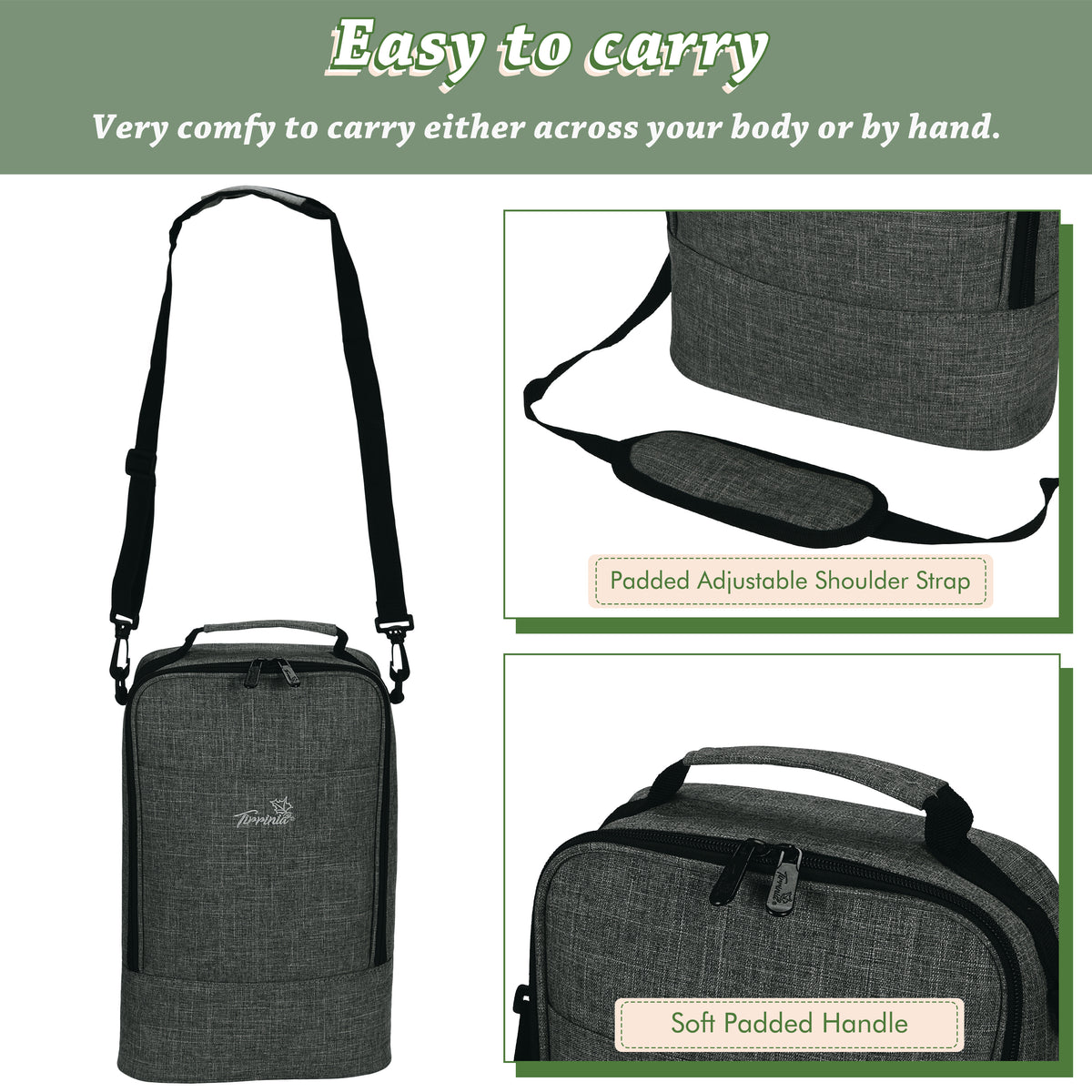 Tirrinia 2 Bottle Wine Cooler Bag For Park
