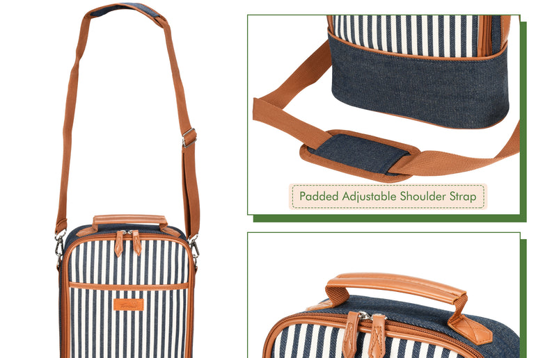 Tirrinia 2 Bottle Wine Carrier Bag for Picnic product image 7