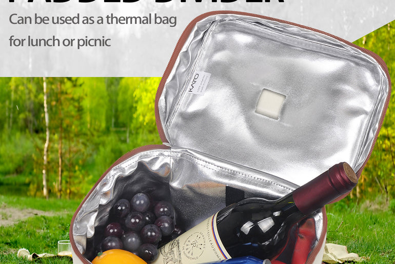 Tirrinia 4 Bottle Wine Cooler Tote Bag for Wine Travel