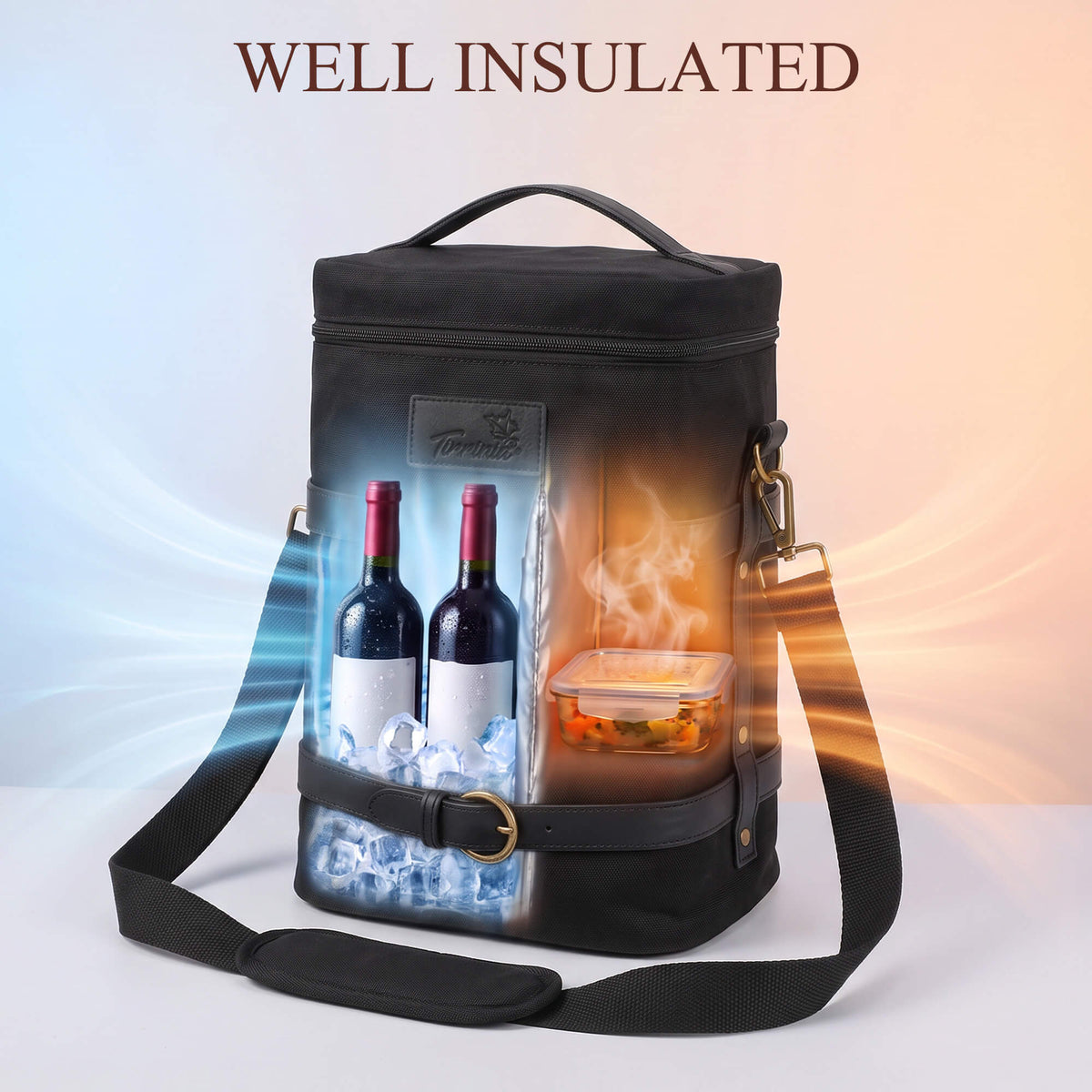 Tirrinia 4-Bottle Insulated Wine Carrier — Picnic-Ready, Leakproof & Stylish