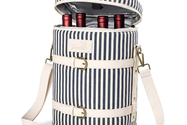 Tirrinia 4-Bottle Insulated Wine Carrier — Picnic-Ready, Leakproof & Stylish