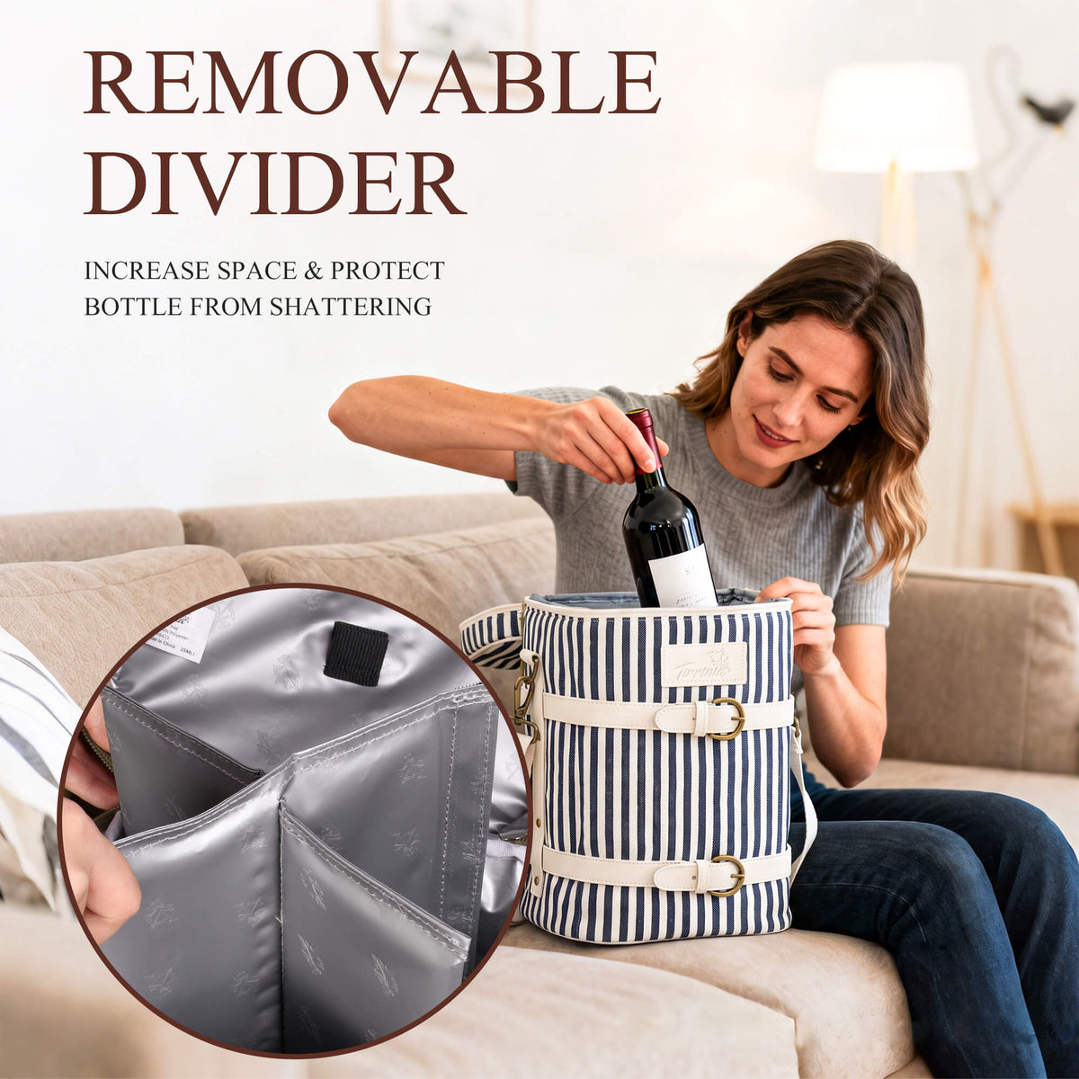 Tirrinia 4-Bottle Insulated Wine Carrier — Picnic-Ready, Leakproof & Stylish