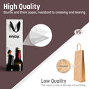 Tirrinia 12pcs Silk Handles Recyclable Paper Wine Gift Bags detail view