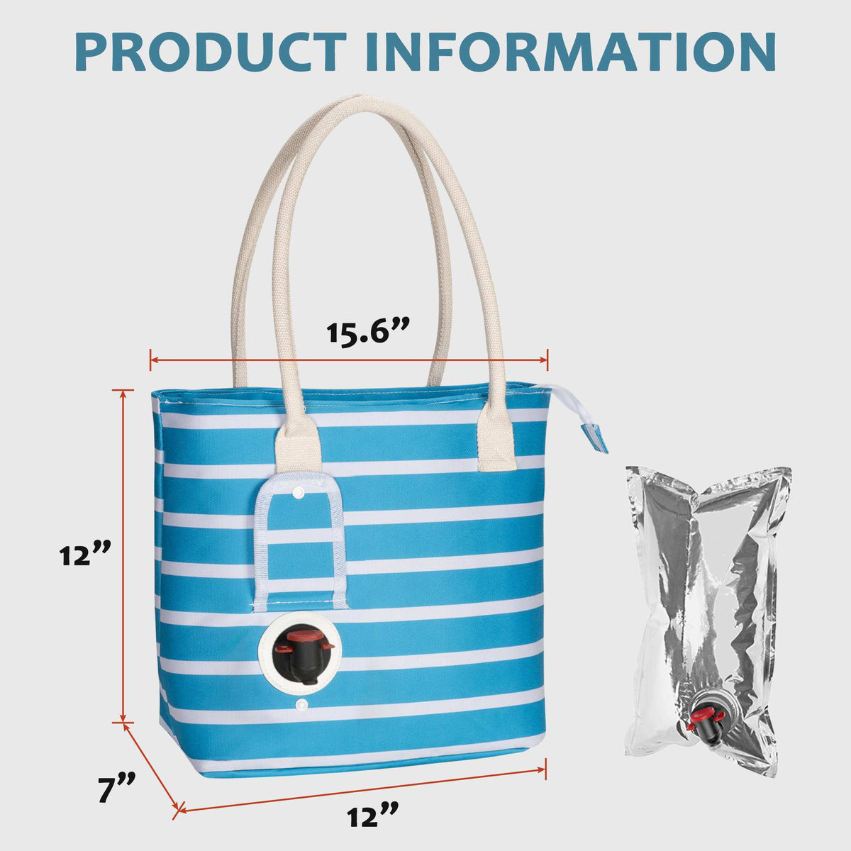 1.5L Wine Purse with Hidden Spout & Wine Bladder – Insulated Wine Tote Bag, Reusable Wine Travel Bag for Picnics, Beach & Parties