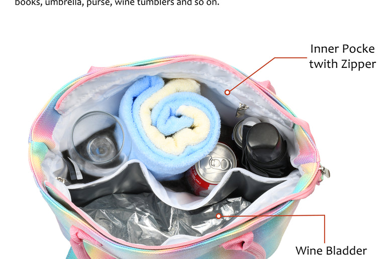 1.5L Wine Purse with Hidden Spout & Wine Bladder – Insulated Wine Tote Bag, Reusable Wine Travel Bag for Picnics, Beach & Parties