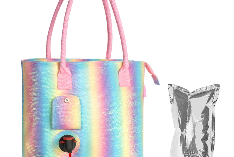 1.5L Wine Purse with Hidden Spout & Wine Bladder – Insulated Wine Tote Bag, Reusable Wine Travel Bag for Picnics, Beach & Parties