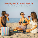 1.5L Wine Purse with Hidden Spout & Wine Bladder – Insulated Wine Tote Bag, Reusable Wine Travel Bag for Picnics, Beach & Parties