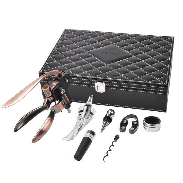 Kato by Tirrinia 7-Piece Rabbit Wine Opener Set – Professional Wine Accessories Gift Box