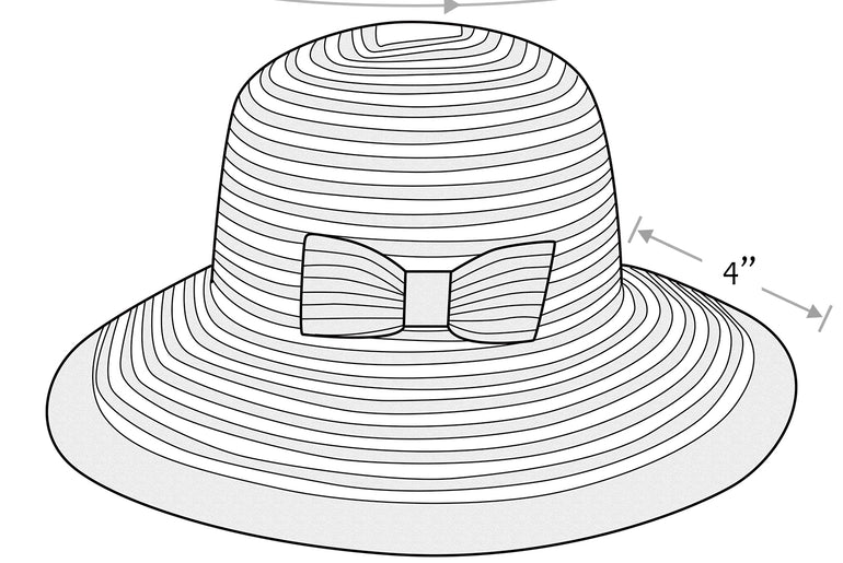 Tirrinia Elegant Chic Women's Striped Straw Hat with Bow Tie product image 6