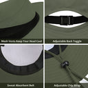 Tirrinia Women's Sun Hat Extra Wide Brim close-up detail