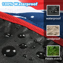 Quality Large Picnic Blanket 70" X 80" with USA Pattern Design