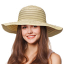 Tirrinia Womens Striped Straw Hat for Summer product image 7