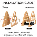 Tirrinia Bamboo Christmas Tree Wine Rack
