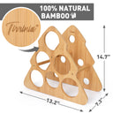 Tirrinia Bamboo Christmas Tree Wine Rack
