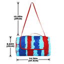 Quality Large Picnic Blanket 70" X 80" with USA Pattern Design