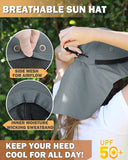 Tirrinia Wide Brim Hat with Neck Flap side view