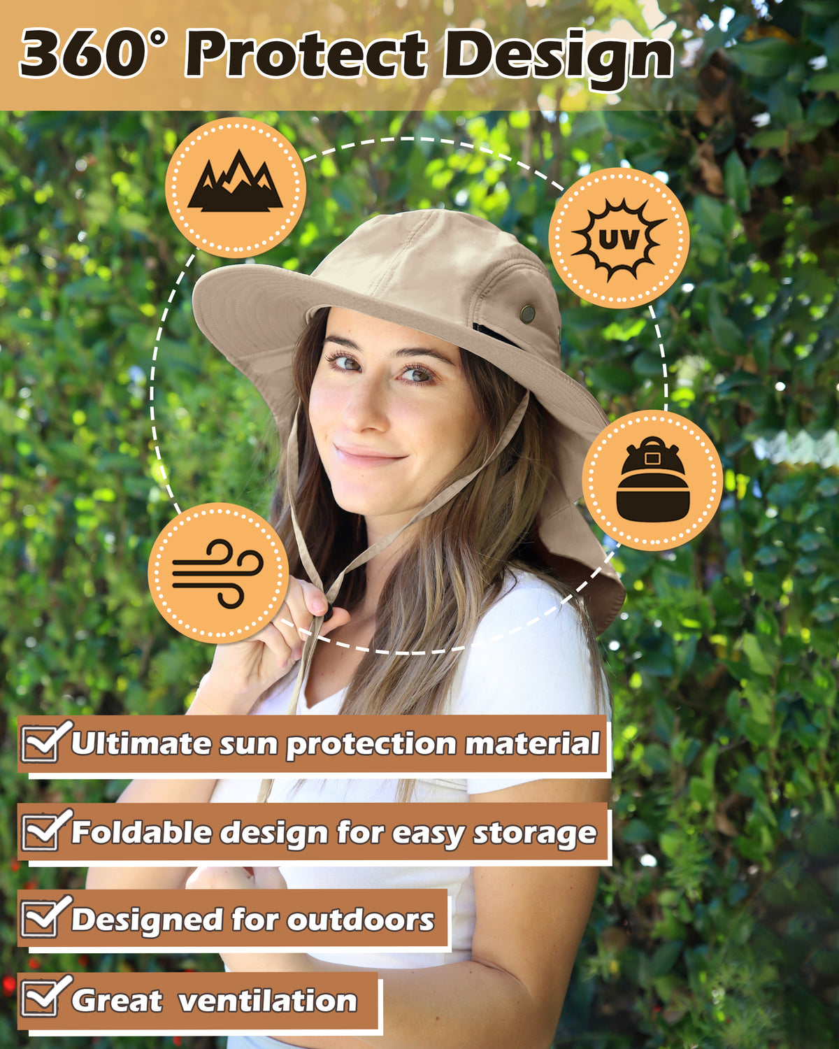 Tirrinia Wide Brim Hat with Neck Flap product image 9
