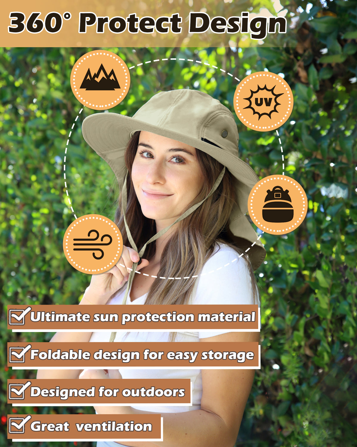 Tirrinia Wide Brim Hat with Neck Flap product image 15