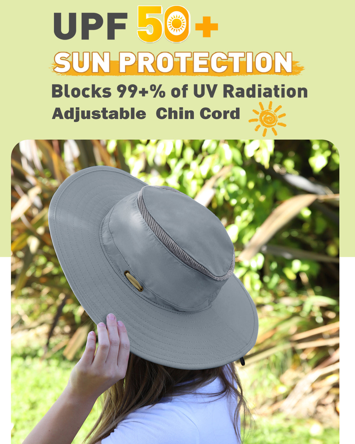 Tirrinia Wide Brim Boonie Hat back view